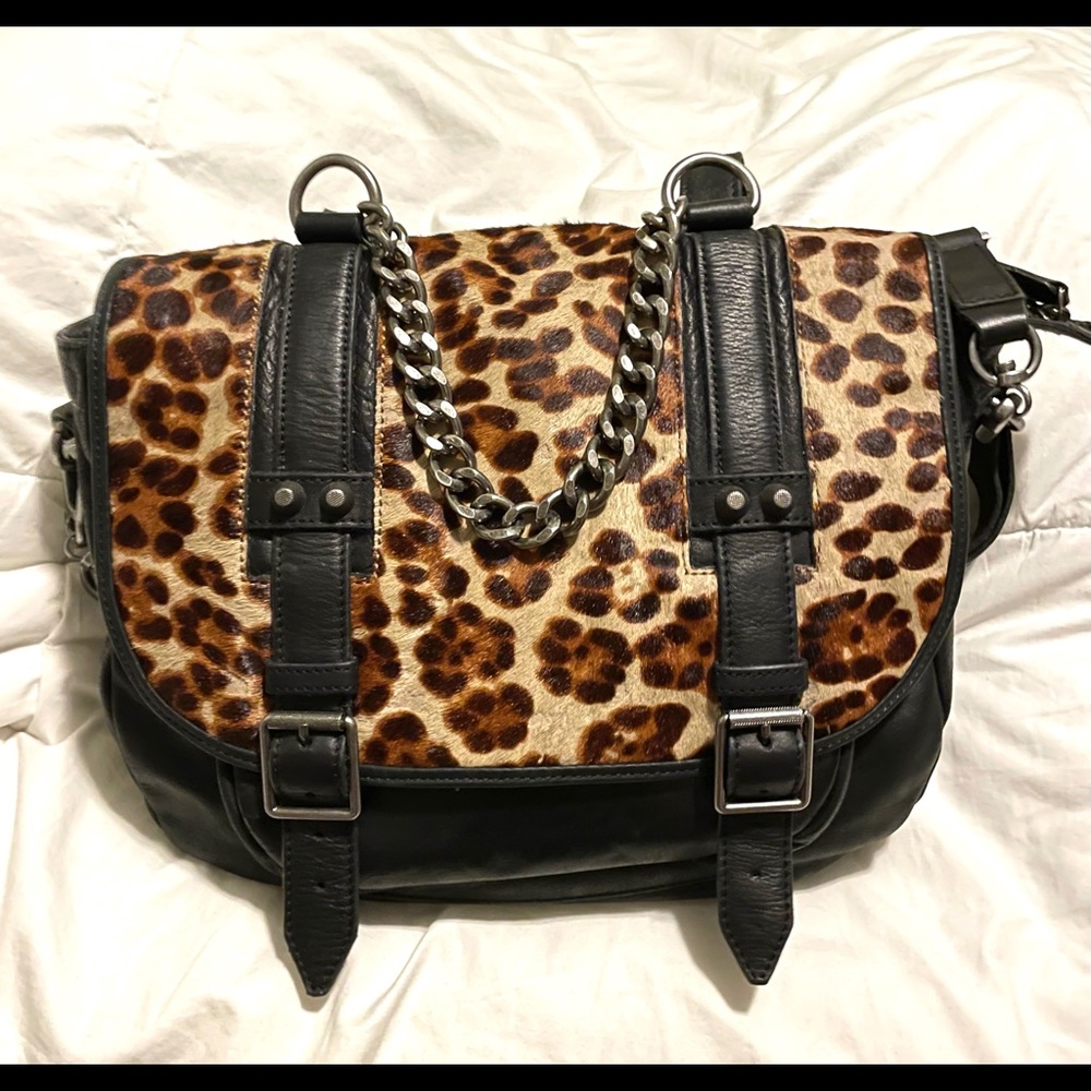 🐆🖤ASH Leather Leopard Britt Calf Hair Backpack🖤🐆